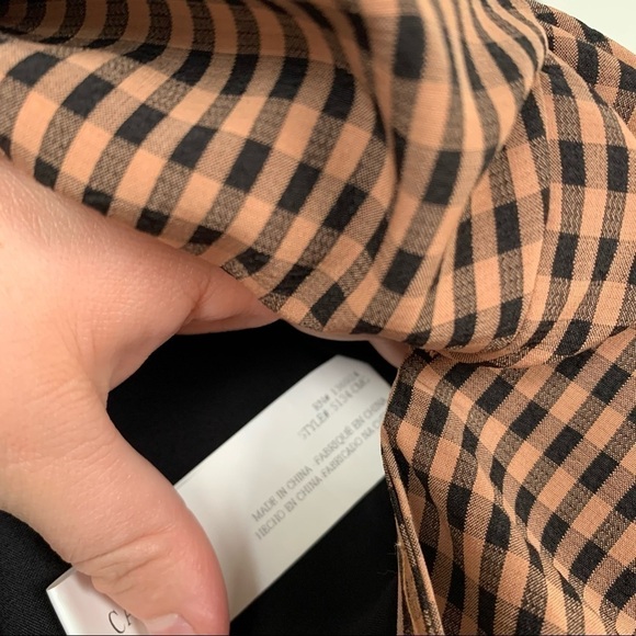 𝅺capulet‎ Ives Ruched Check Midi Skirt Brown S NWT - Picture 6 of 8